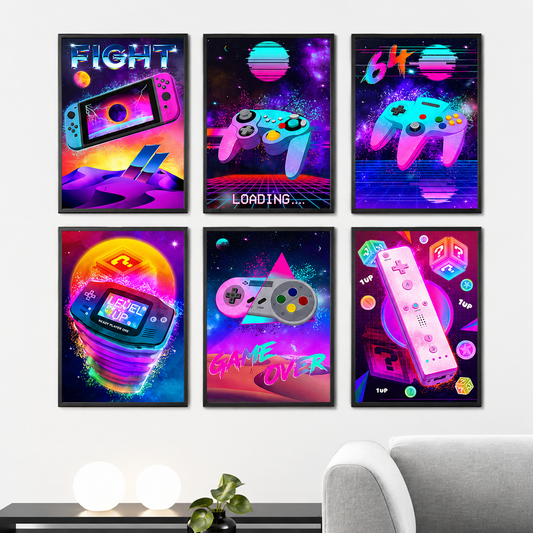 Zeityx - RetroWave Gaming Posters Collection